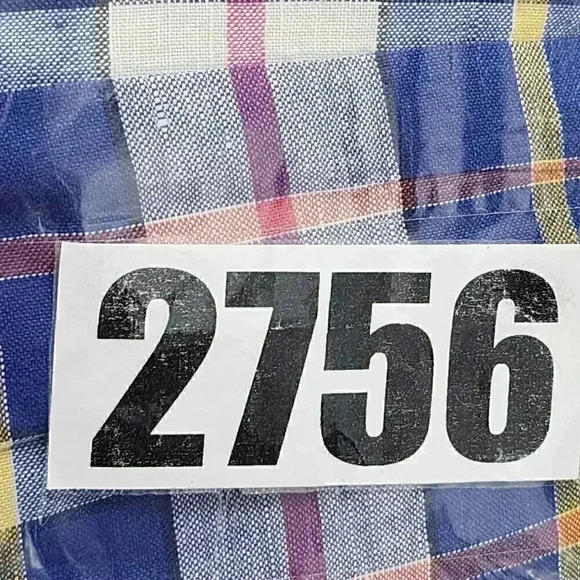 Vintage Gritmanbros. Made In USA Linen Blend Button Up Plaid Men's Short Sleeve - Picture 8 of 8